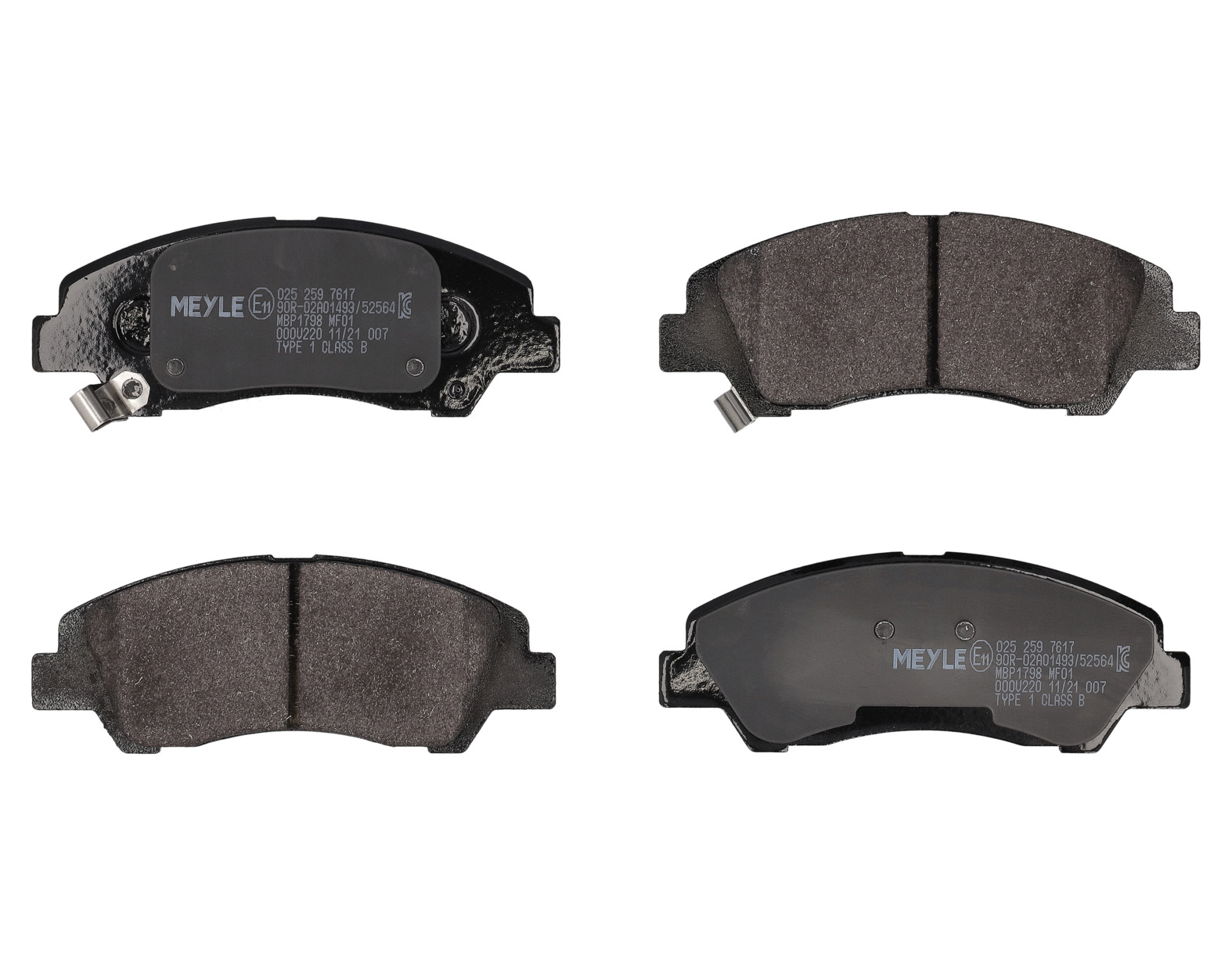 MEYLE Bremseklodser 0252597617 foraksel for HYUNDAI