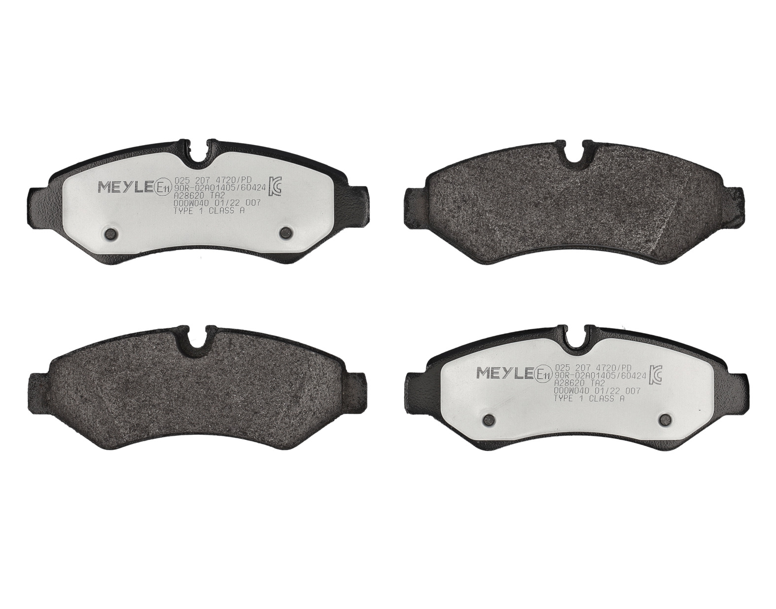 MEYLE Bremseklodser 0252074720pd bagaksel for MERCEDES-BENZ