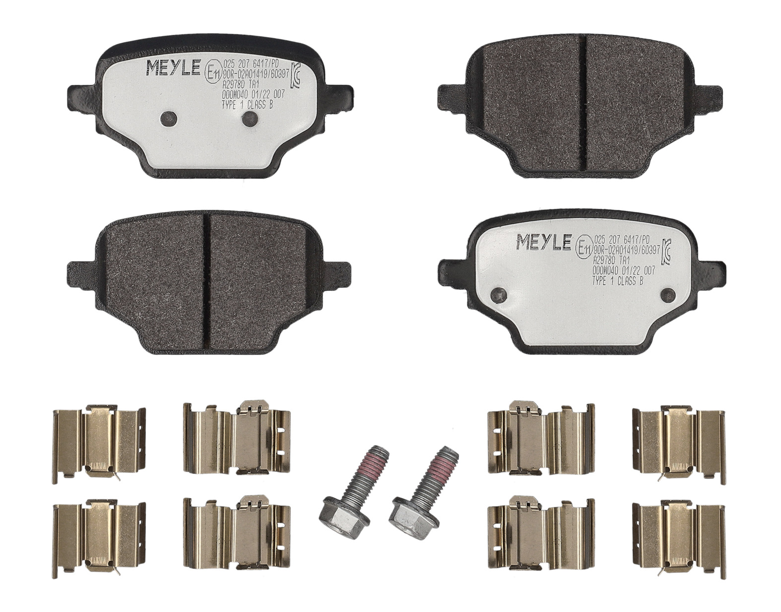 MEYLE Bremseklodser 0252076417pd bagaksel for VAUXHALL FIAT CITROËN TOYOTA