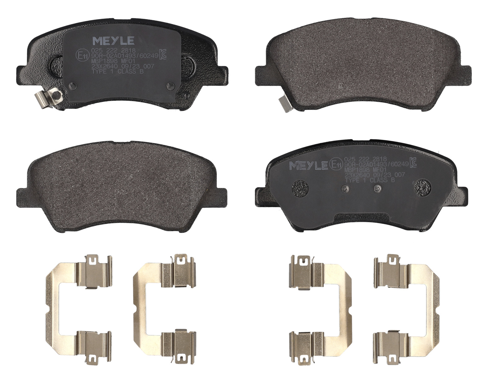 MEYLE Bremseklodser 0252222818 foraksel for HYUNDAI KIA
