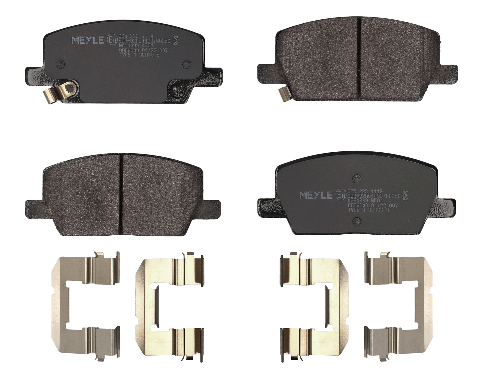 MEYLE Bremseklodser 0252231119 foraksel for MG GENERAL MOTORS