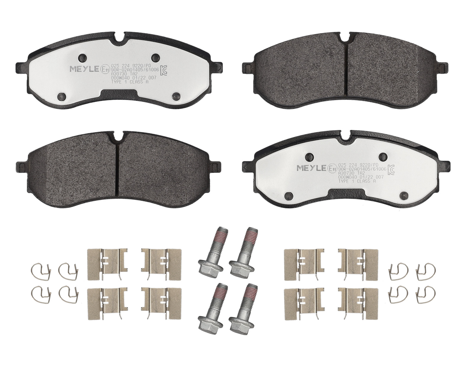 MEYLE Bremseklodser 0252249220pd bagaksel for VW MAN