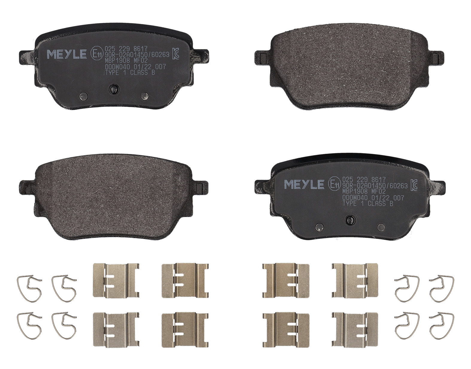 MEYLE Bremseklodser 0252298617 bagaksel for MERCEDES-BENZ