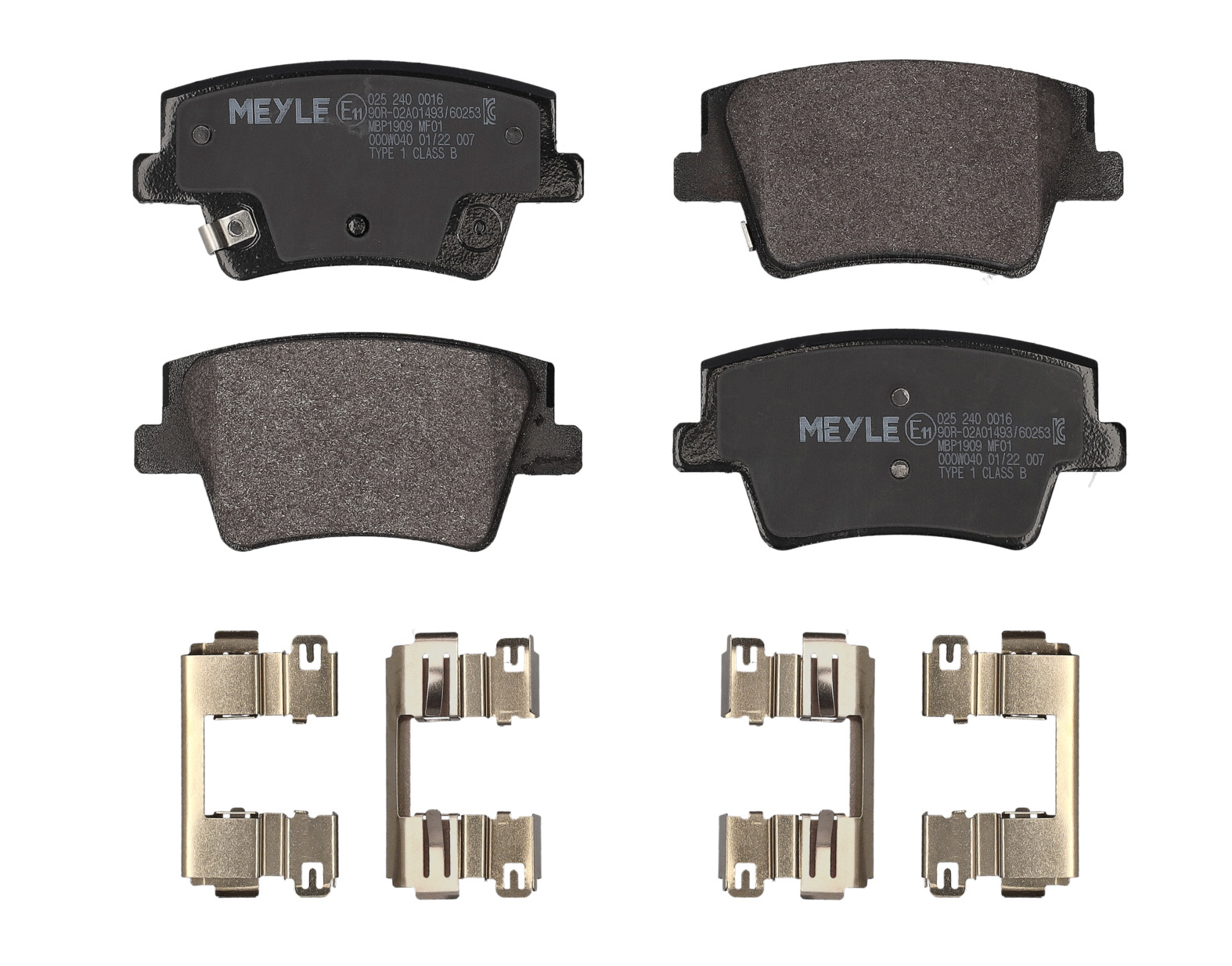 MEYLE Bremseklodser 0252400016 bagaksel for HYUNDAI