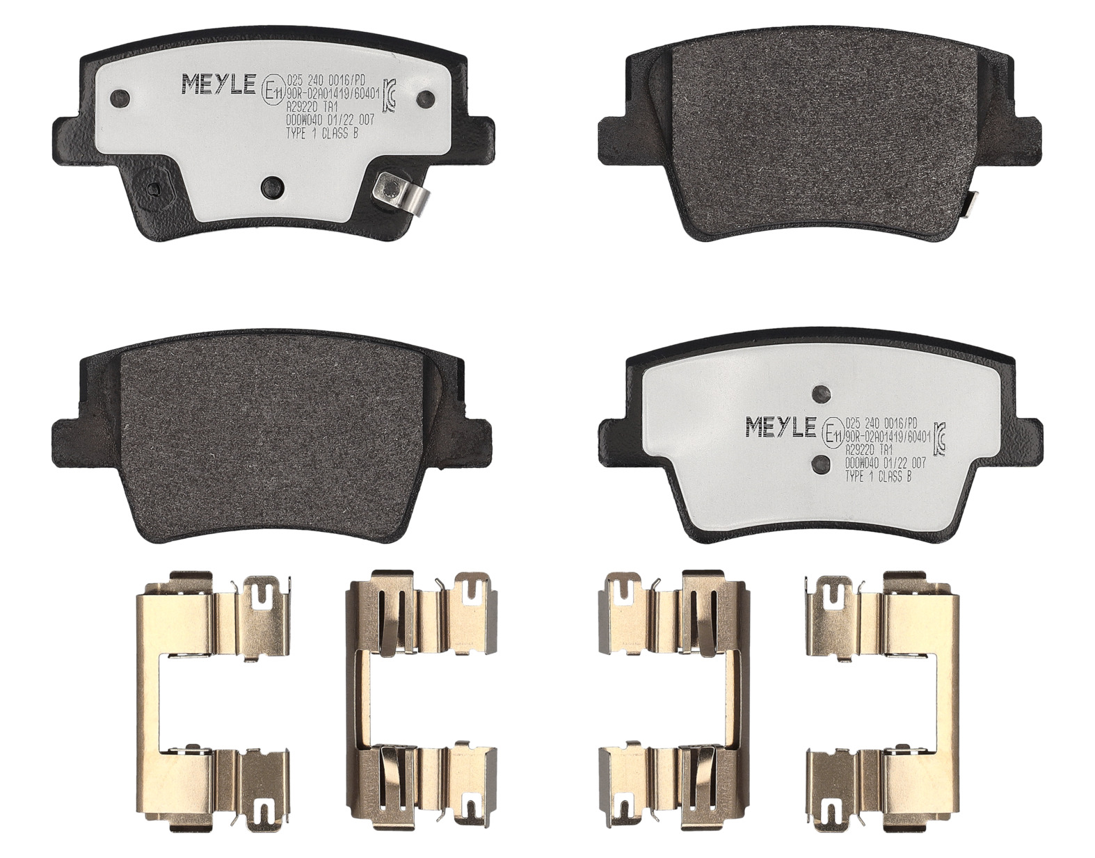 MEYLE Bremseklodser 0252400016pd bagaksel for HYUNDAI