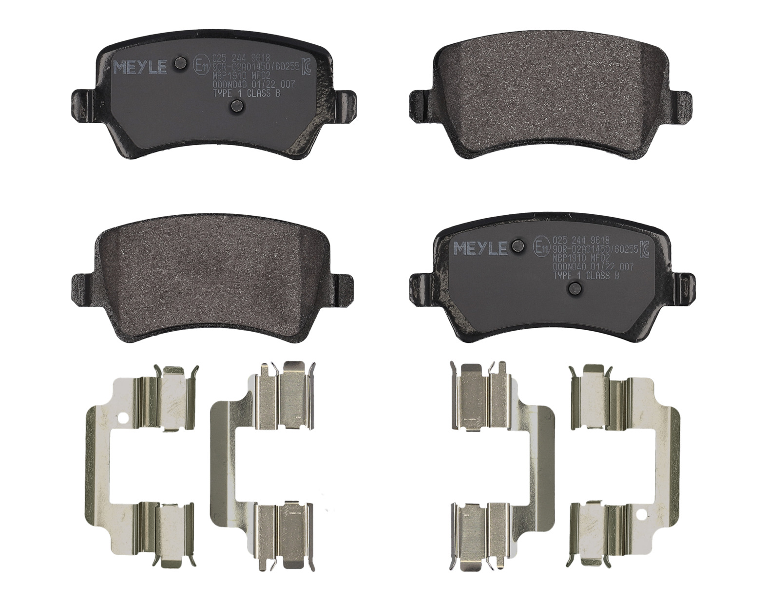 MEYLE Bremseklodser 0252449618 bagaksel for VOLVO LAND ROVER