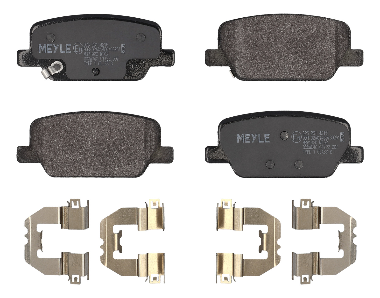 MEYLE Bremseklodser 0252614216 bagaksel for HYUNDAI
