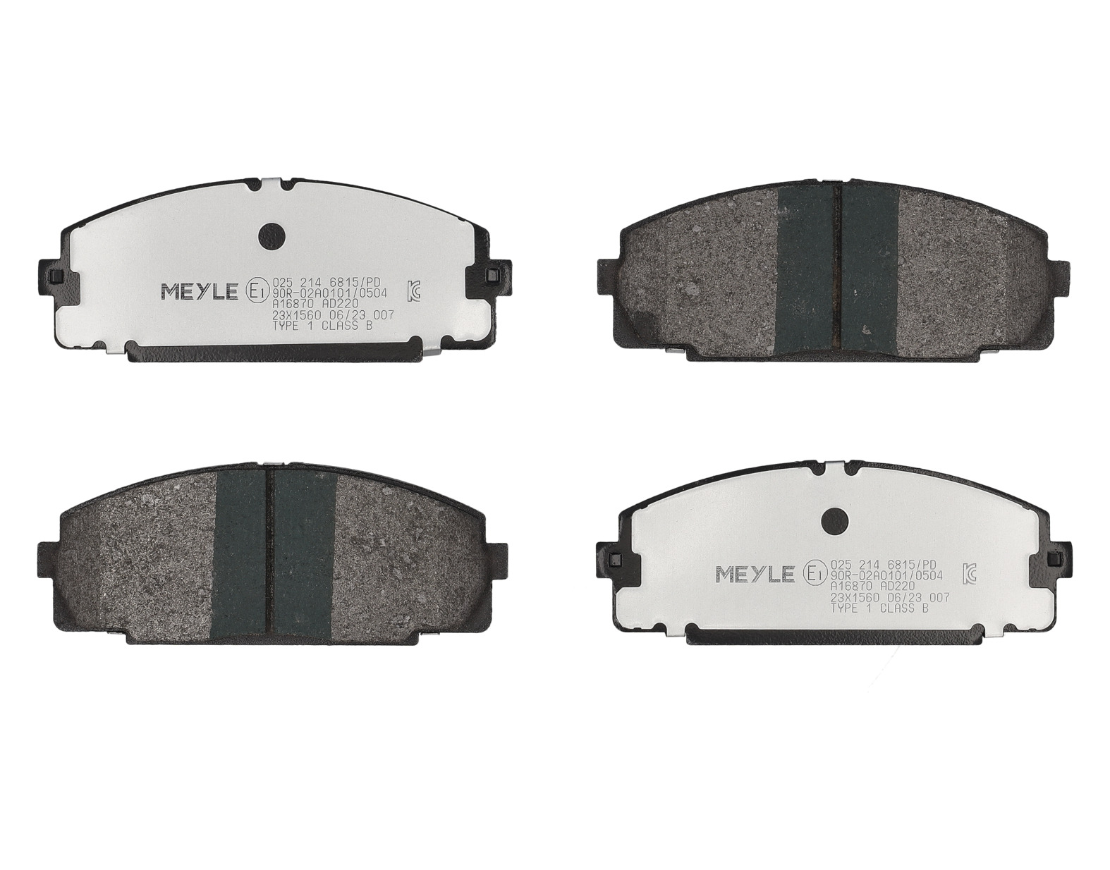 MEYLE Bremseklodser 0252146815pd foraksel for TOYOTA