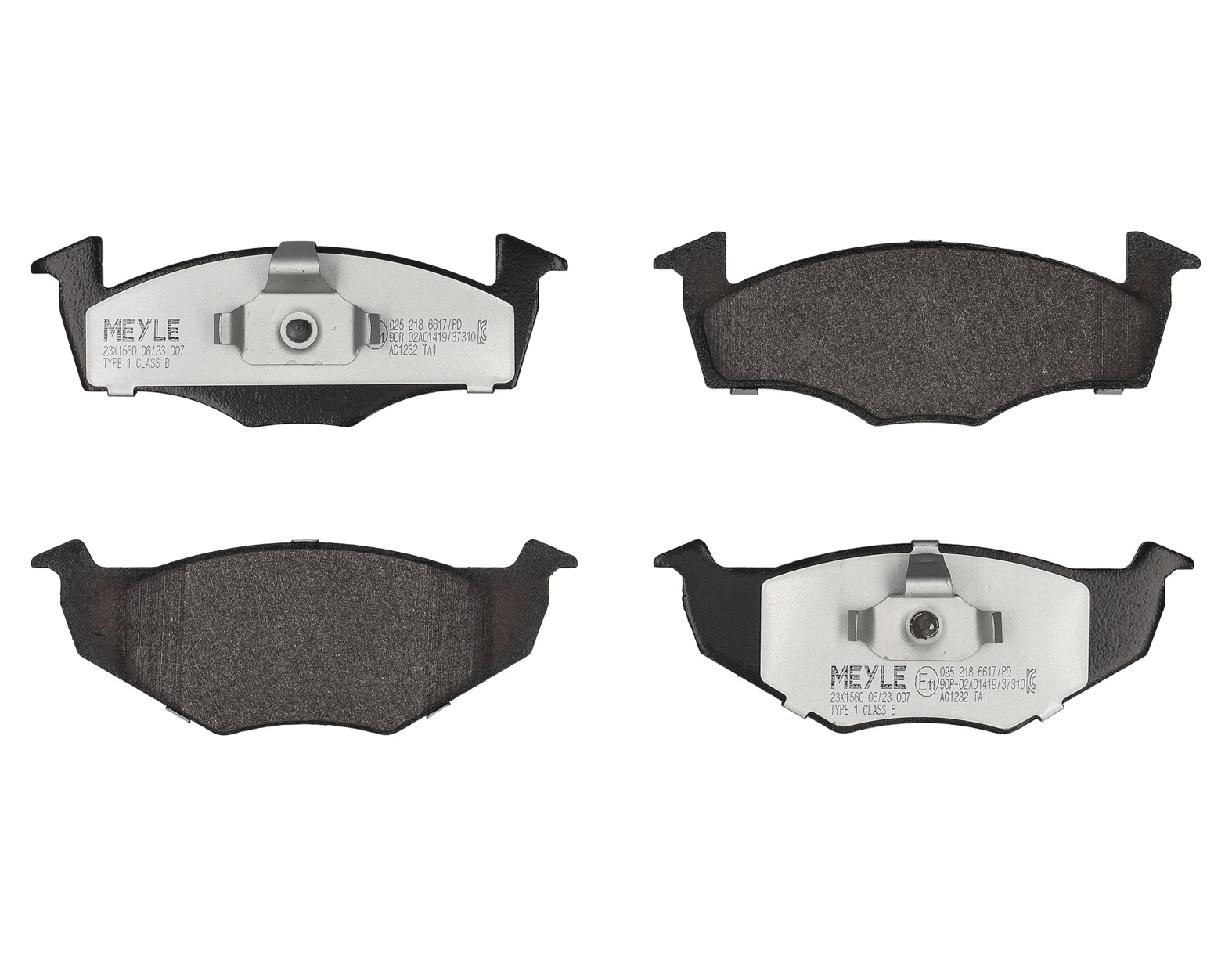 MEYLE Bremseklodser 0252186617pd foraksel for VW