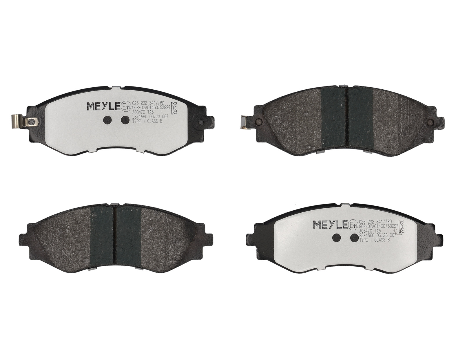 MEYLE Bremseklodser 0252323417pd foraksel for DAEWOO CHEVROLET SUZUKI
