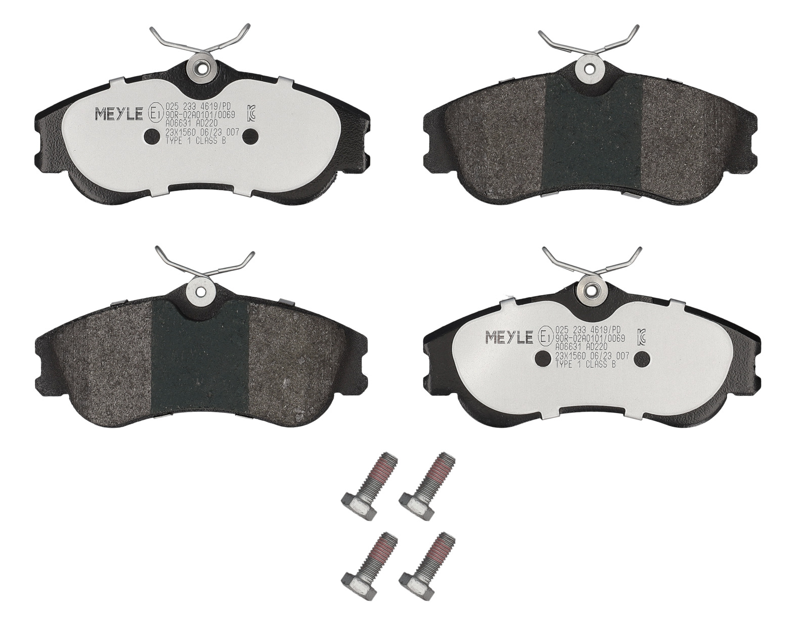 MEYLE Bremseklodser 0252334619pd foraksel for CITROËN PEUGEOT