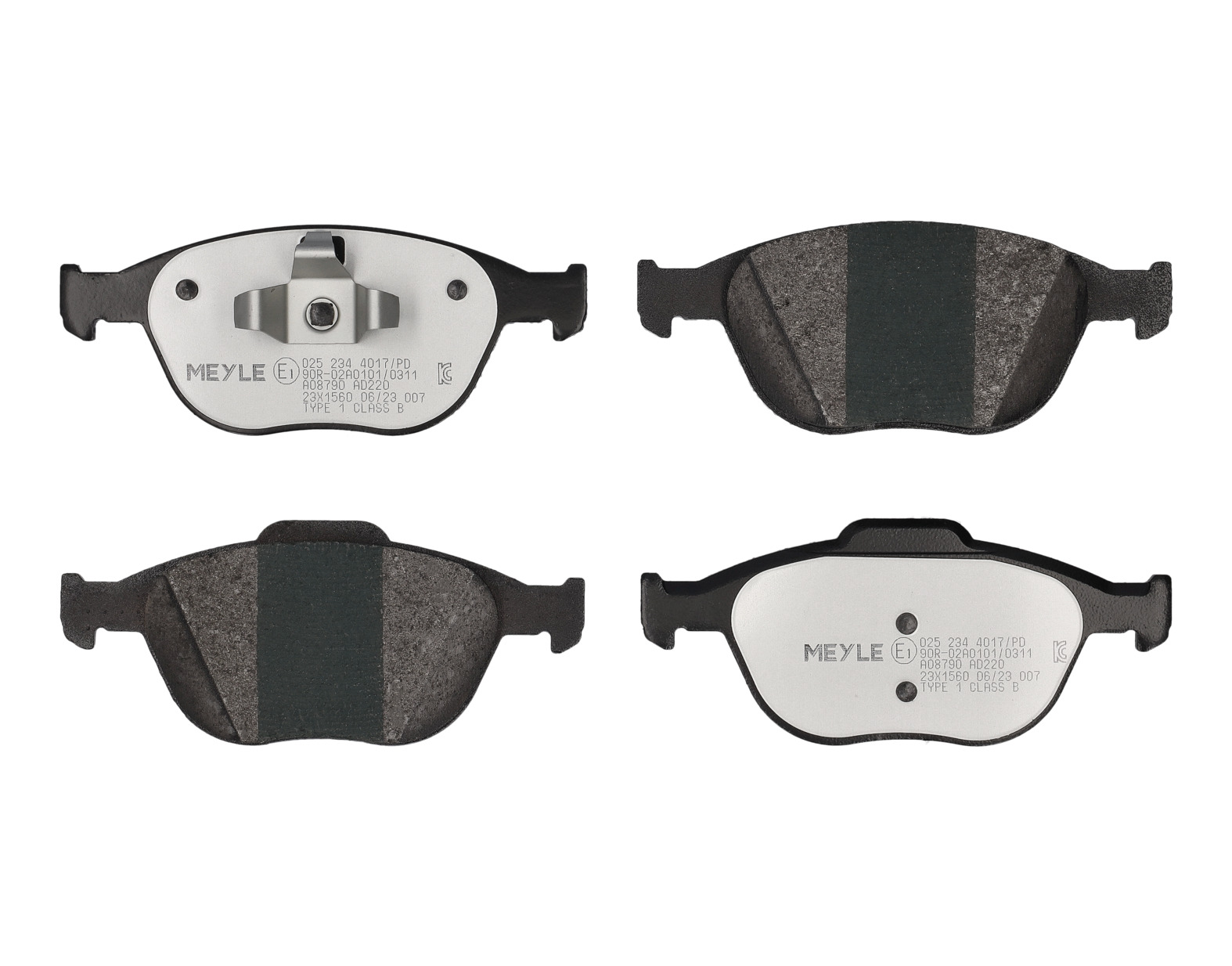 MEYLE Bremseklodser 0252344017pd foraksel for FORD