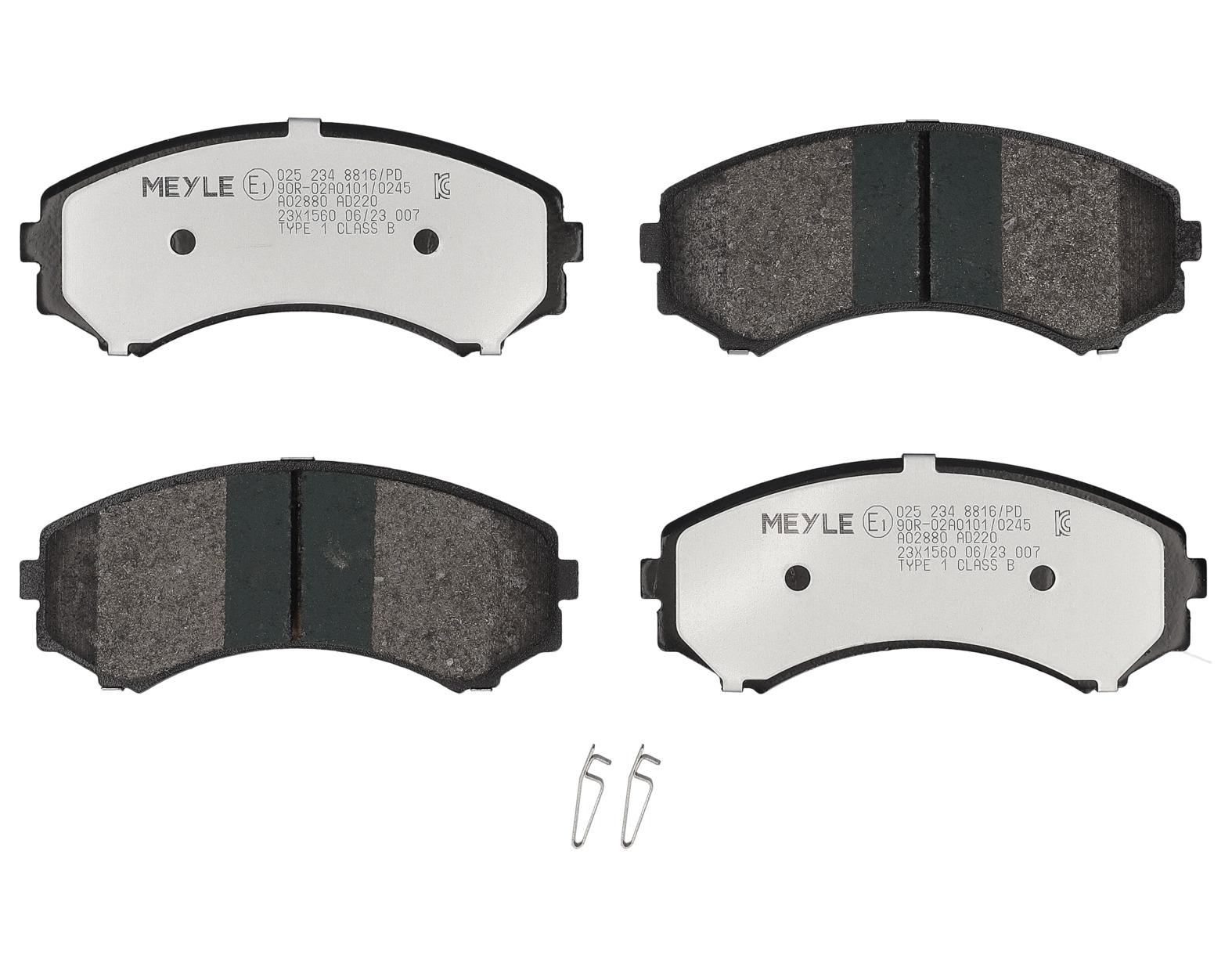 MEYLE Bremseklodser 0252348816pd foraksel for MITSUBISHI