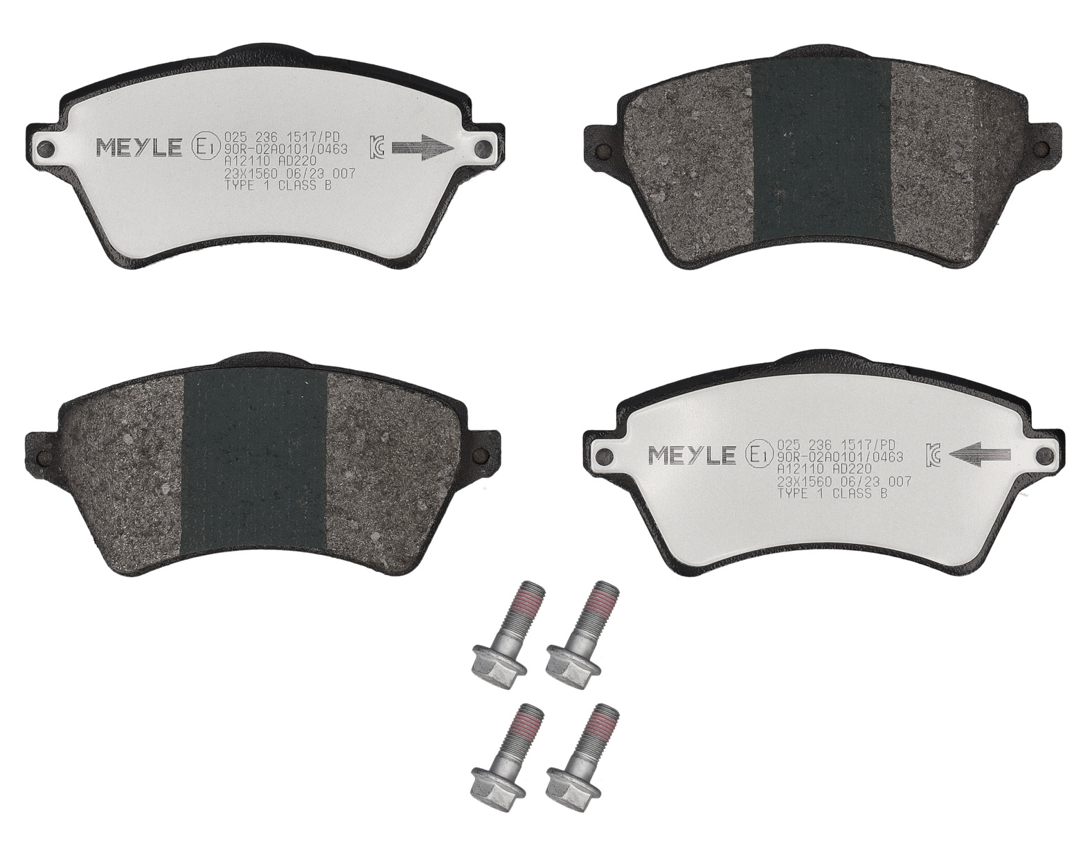 MEYLE Bremseklodser 0252361517pd foraksel for LAND ROVER
