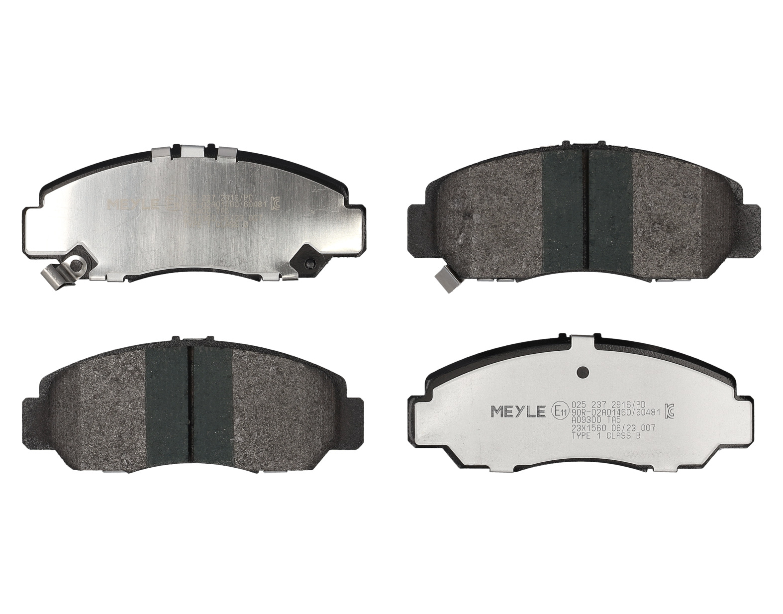 MEYLE Bremseklodser 0252372916pd foraksel for HONDA