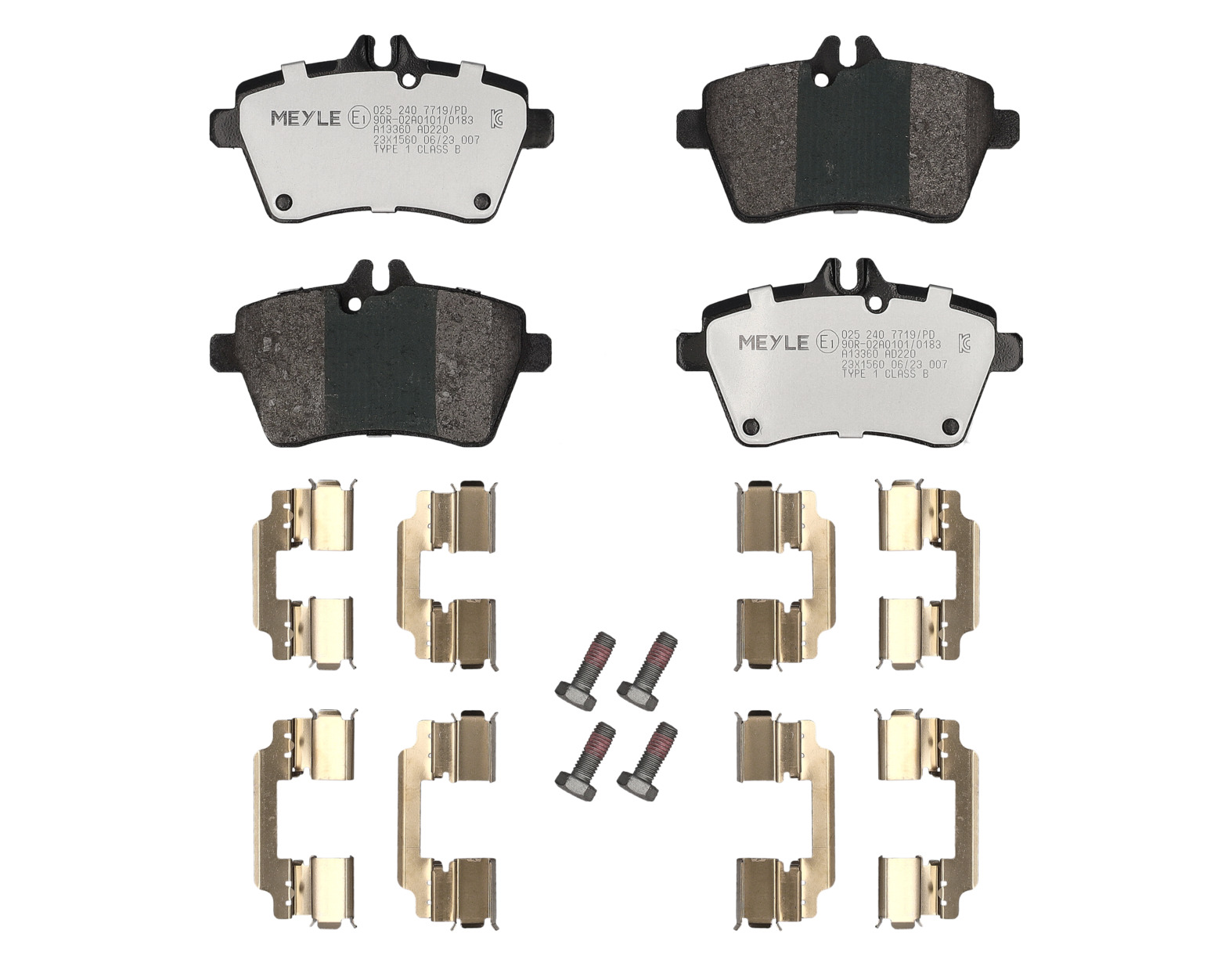 MEYLE Bremseklodser 0252407719pd foraksel for MERCEDES-BENZ