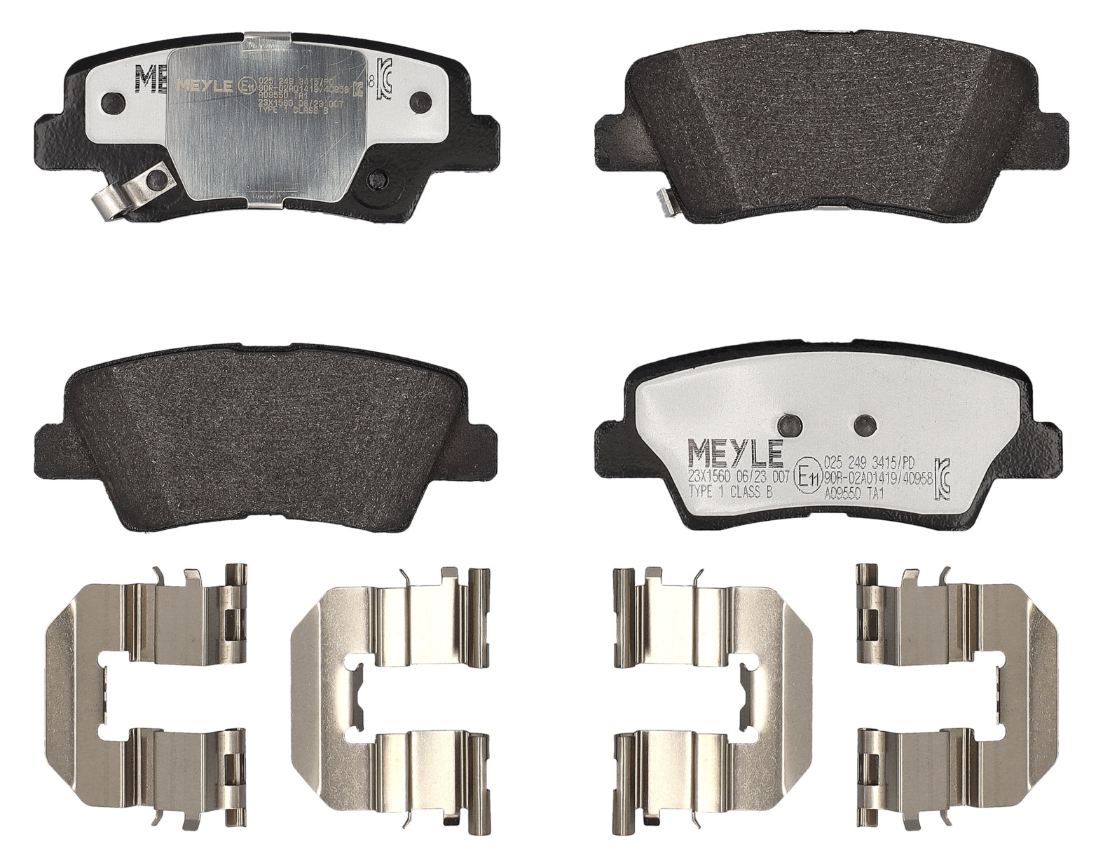 MEYLE Bremseklodser 0252493415pd bagaksel for KIA SSANGYONG HYUNDAI