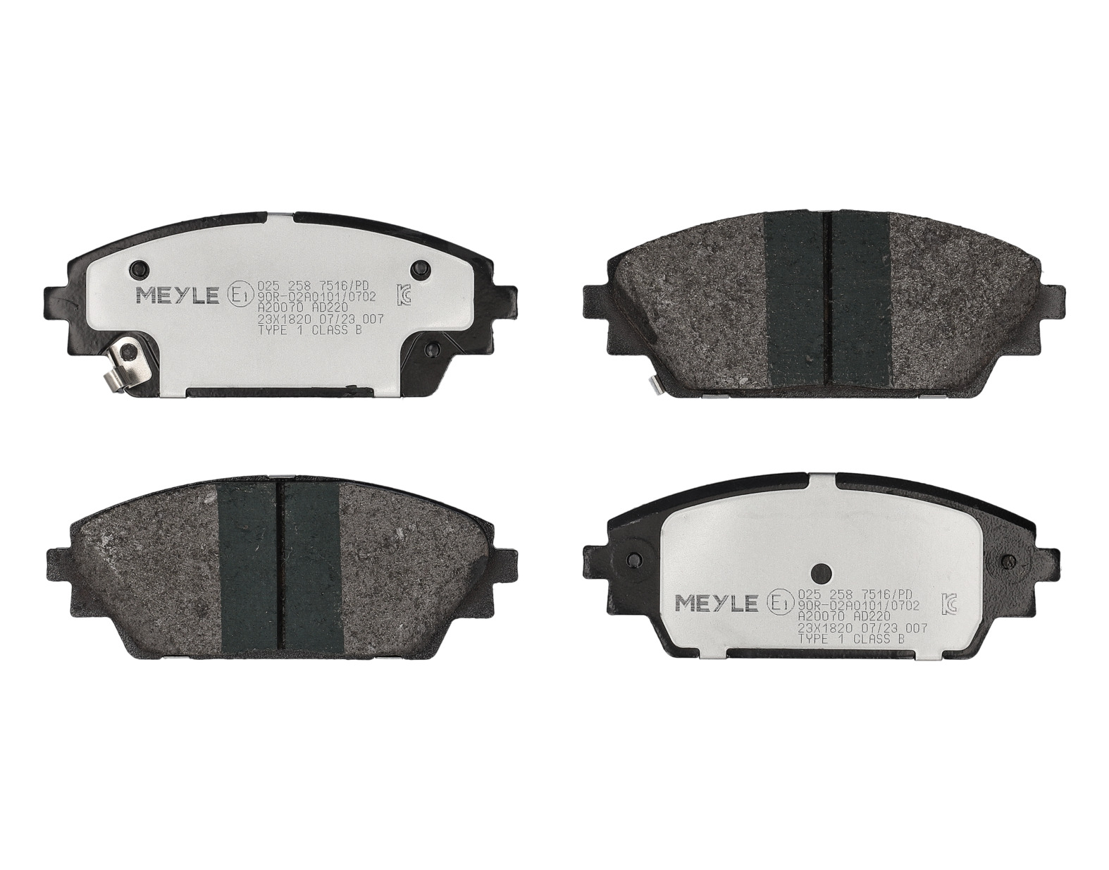 MEYLE Bremseklodser 0252587516pd foraksel for MAZDA