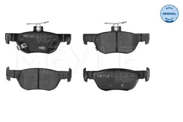 MEYLE Bremseklodser 0252617415 bagaksel for MAZDA