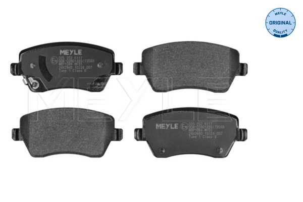 MEYLE Bremseklodser 0252526117 foraksel for NISSAN