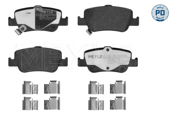 MEYLE Bremseklodser 0252466415pd bagaksel for TOYOTA