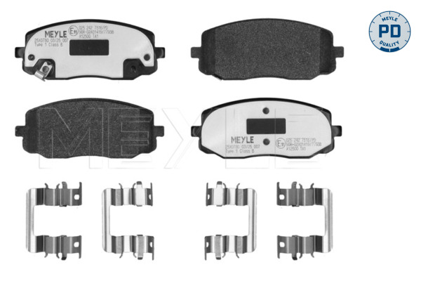 MEYLE Bremseklodser 0252427516pd foraksel for HYUNDAI KIA