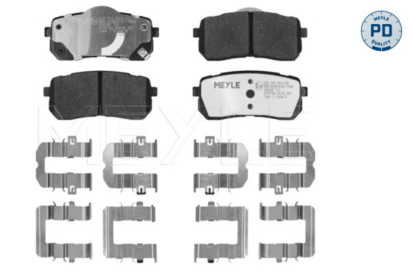 MEYLE Bremseklodser 0252455915pd bagaksel for HYUNDAI KIA