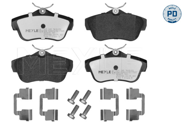 MEYLE Bremseklodser 0252457816pd bagaksel for PEUGEOT FIAT CITROËN TOYOTA