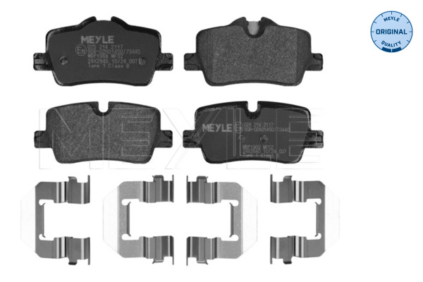 MEYLE Bremseklodser 0252142117 bagaksel for BMW