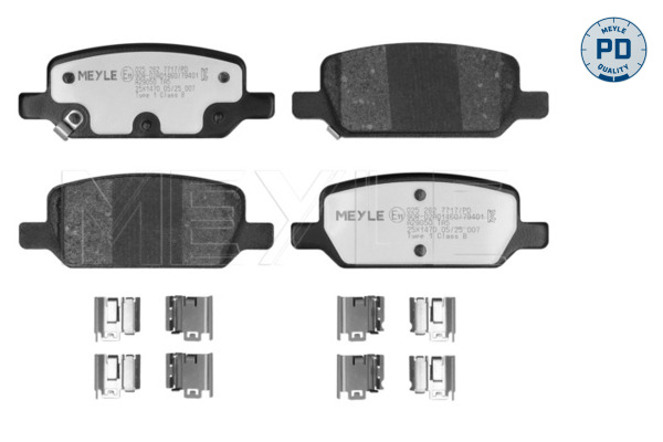 MEYLE Bremseklodser 0252627717pd bagaksel for TESLA