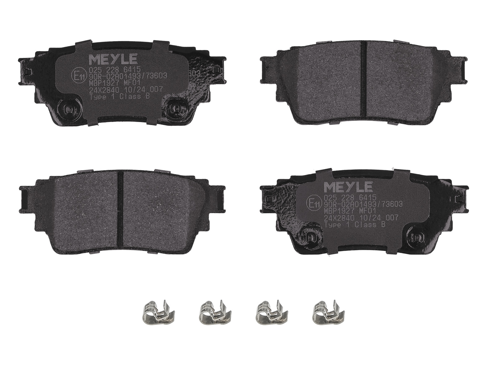 MEYLE Bremseklodser 0252286415 bagaksel for MITSUBISHI