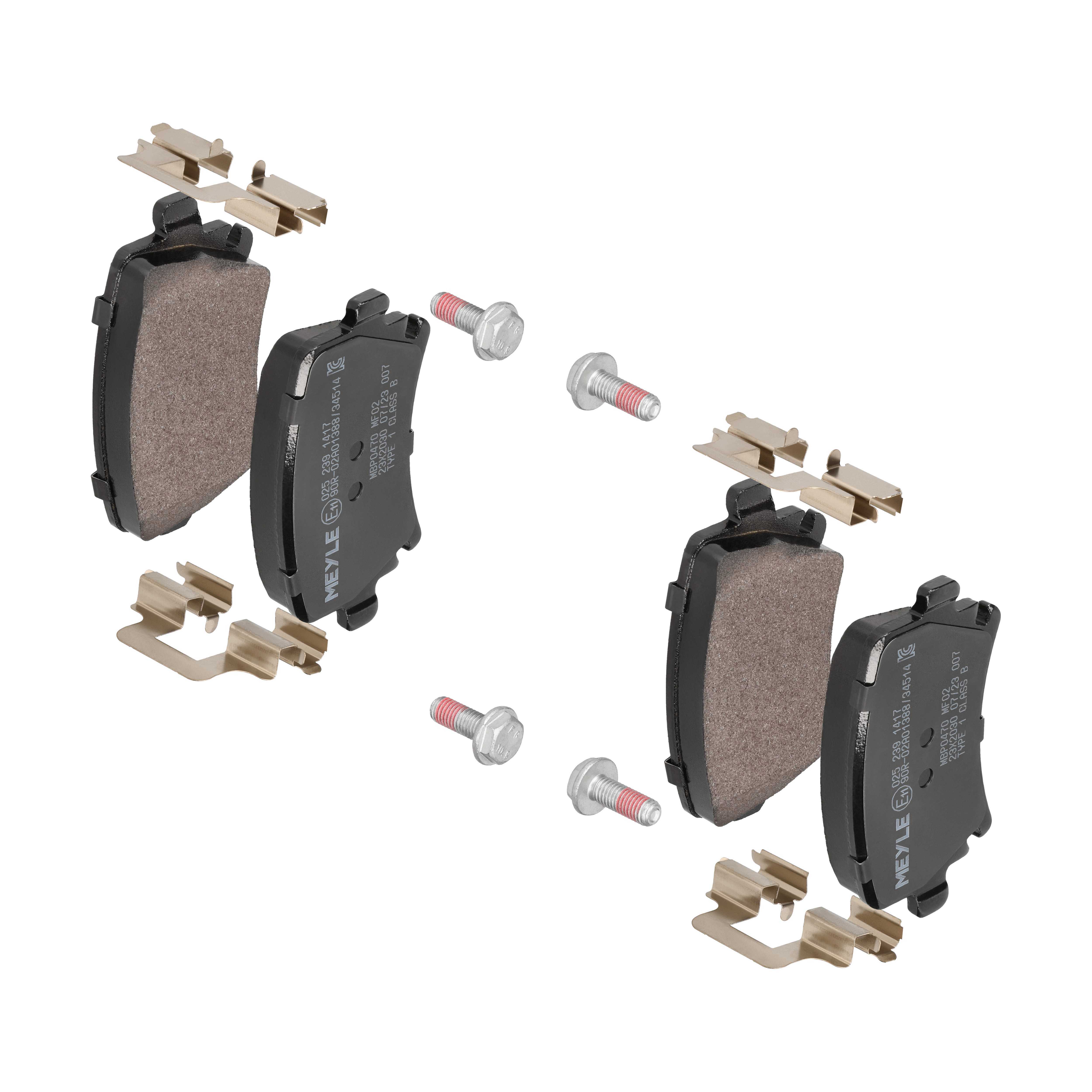 MEYLE Bremseklodser 0252391417 bagaksel for AUDI SEAT VW