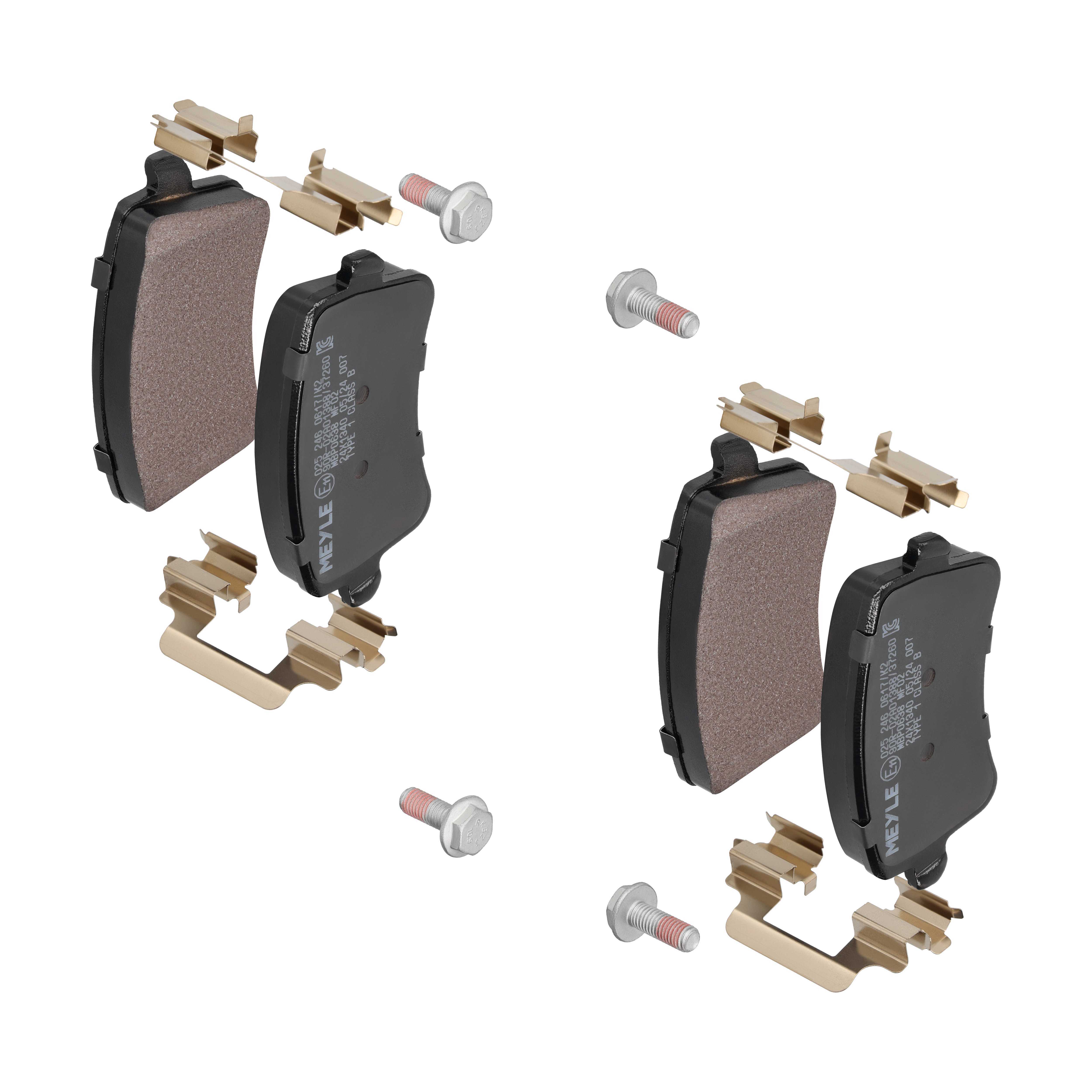 MEYLE Bremseklodser 0252460617k2 bagaksel for AUDI