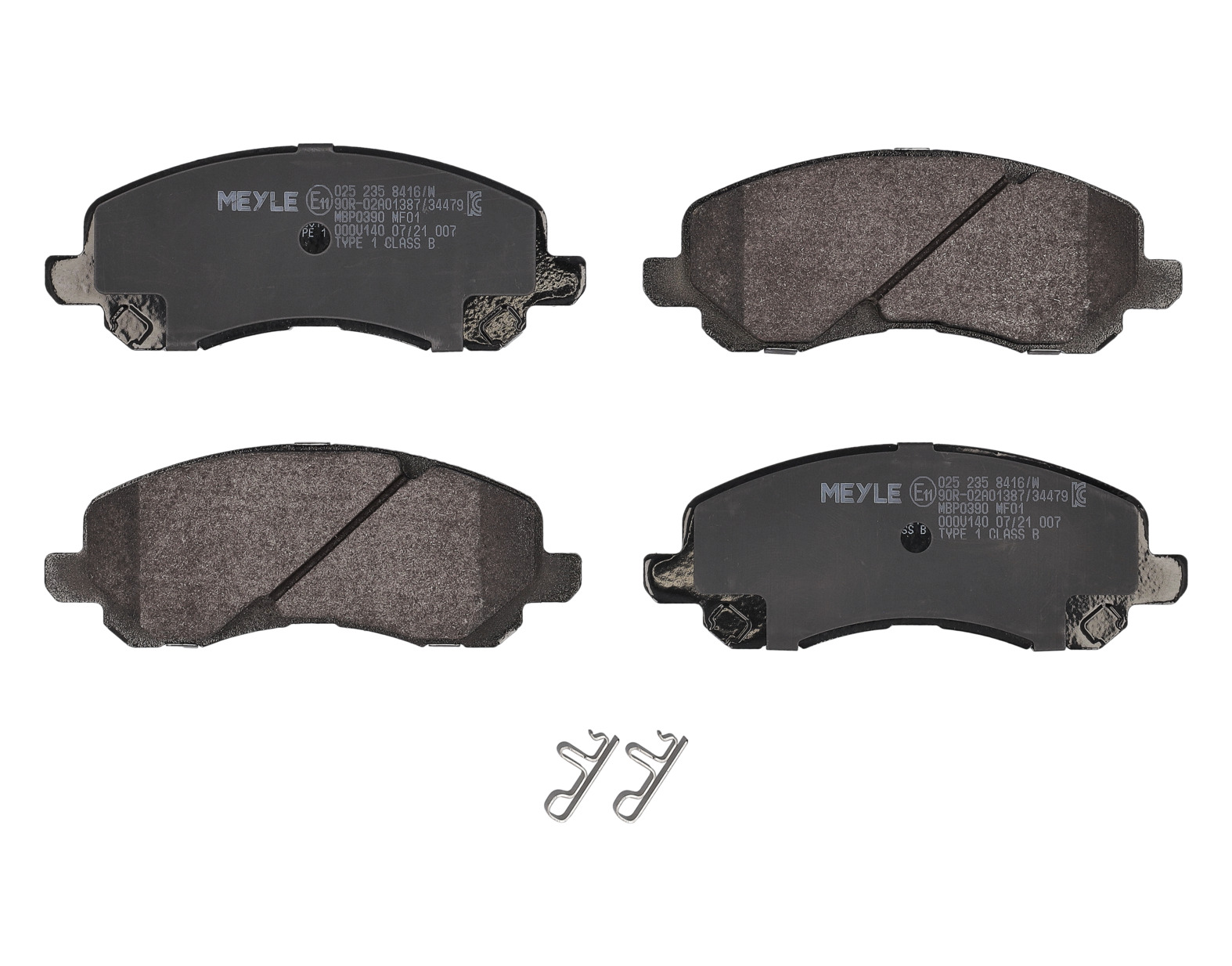MEYLE Bremseklodser 025 235 8416/W foraksel for PEUGEOT JEEP CHRYSLER LANCIA DODGE MITSUBISHI