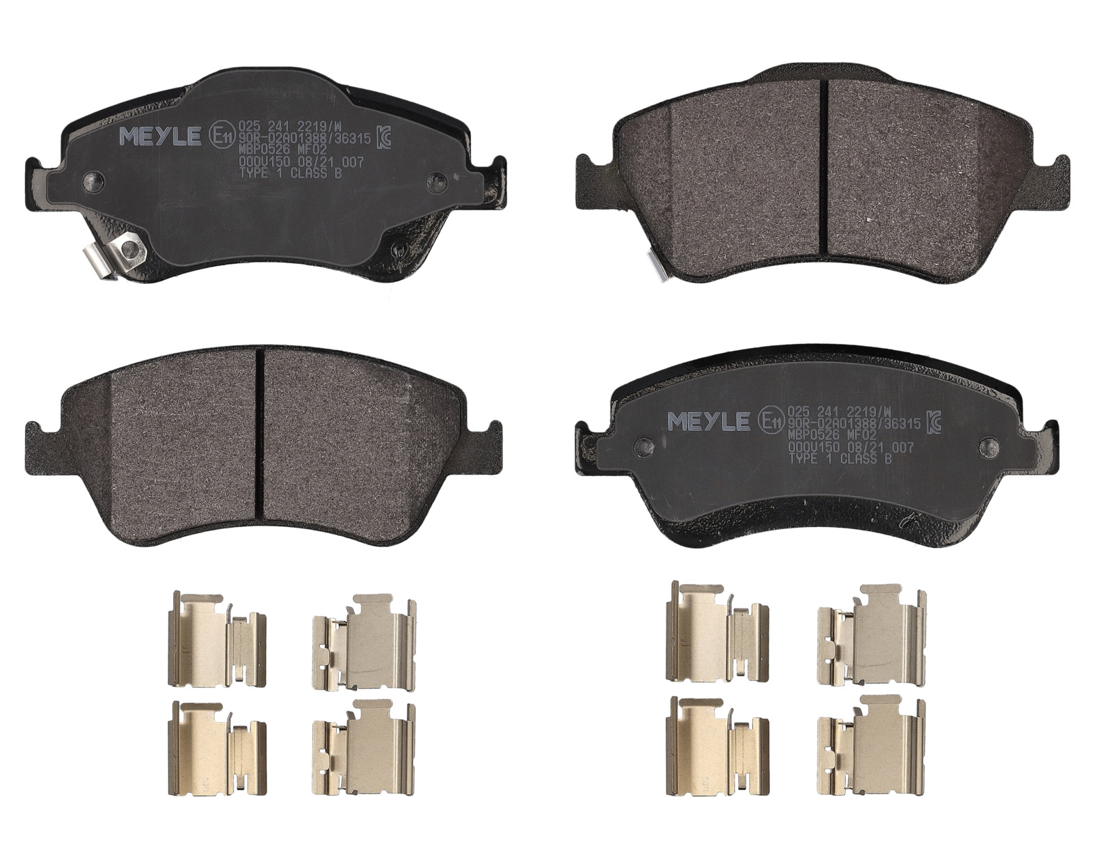 MEYLE Bremseklodser 025 241 2219/W foraksel for TOYOTA