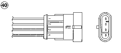 NGK Lambdasonde 94547 for FIAT DODGE