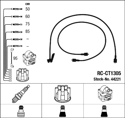 NGK Tændkabelsæt 44221 for CITROËN