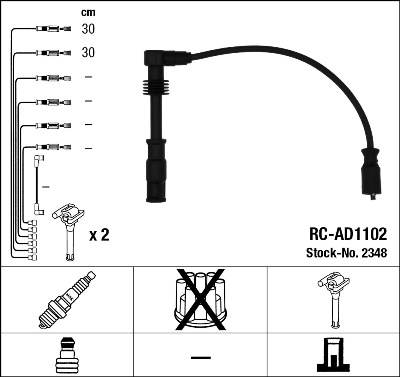 NGK Tændkabelsæt 2348 for BENTLEY