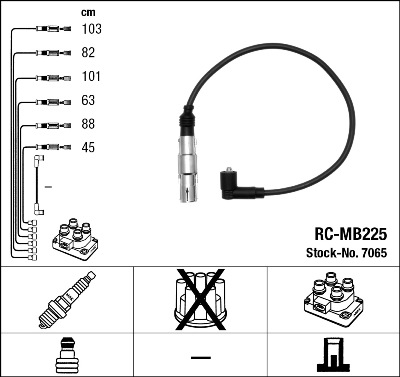 NGK Tændkabelsæt 7065 for BENTLEY