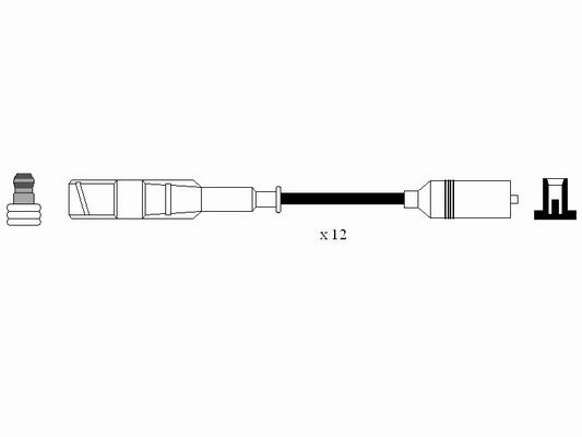 NGK Tændkabelsæt 0758 for MAYBACH