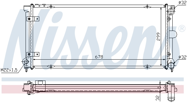 NISSENS Køler, motorkøling 640041 for SEAT