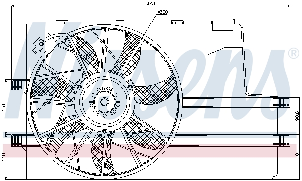 NISSENS Ventilator, motorkøling 85604 for MERCEDES-BENZ