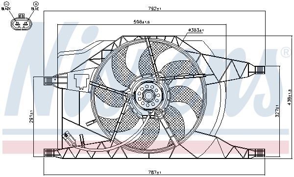 NISSENS Ventilator, motorkøling 85257 for RENAULT