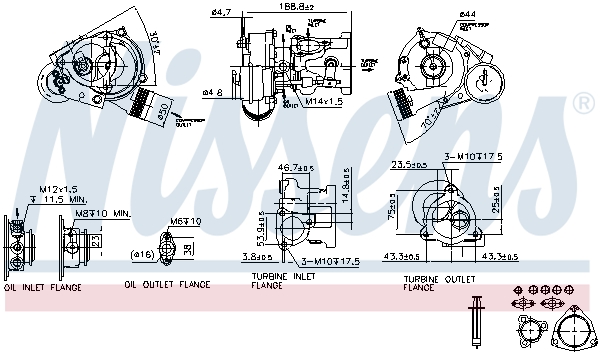 NISSENS Lader, ladesystem 93021 for VW AUDI
