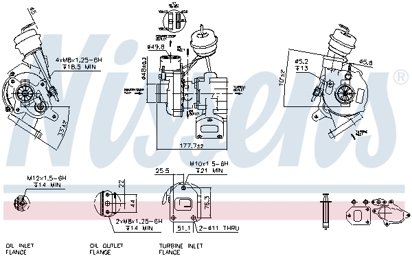 NISSENS Lader, ladesystem 93026 for VW