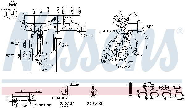 NISSENS Lader, ladesystem 93356 for VW