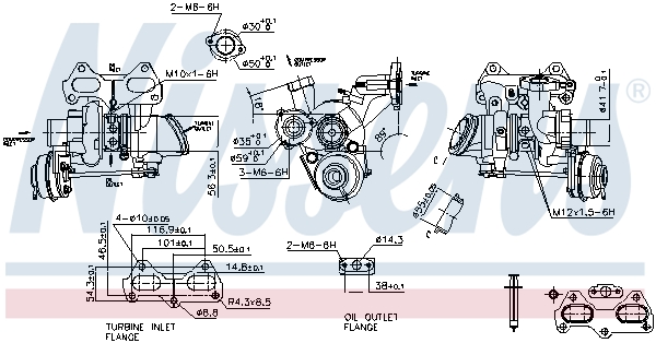 NISSENS Lader, ladesystem 93435 for LANCIA MITSUBISHI