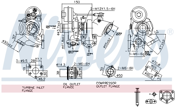 NISSENS Lader, ladesystem 93447 for LANCIA MITSUBISHI