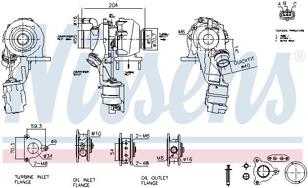 NISSENS Lader, ladesystem 93509 for OPEL VAUXHALL CHEVROLET