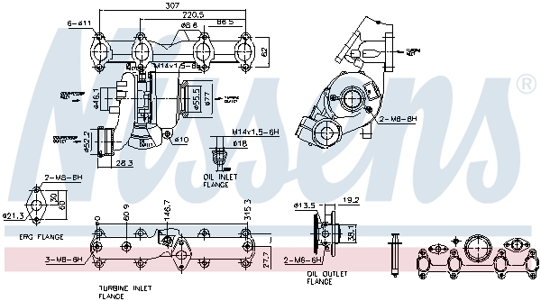 NISSENS Lader, ladesystem 93218 for VW